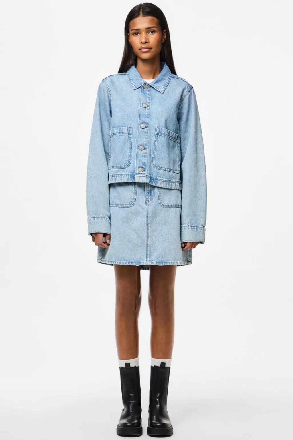 Pcsky Mini Denim Skirt