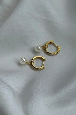 Pearl And Stone Earing