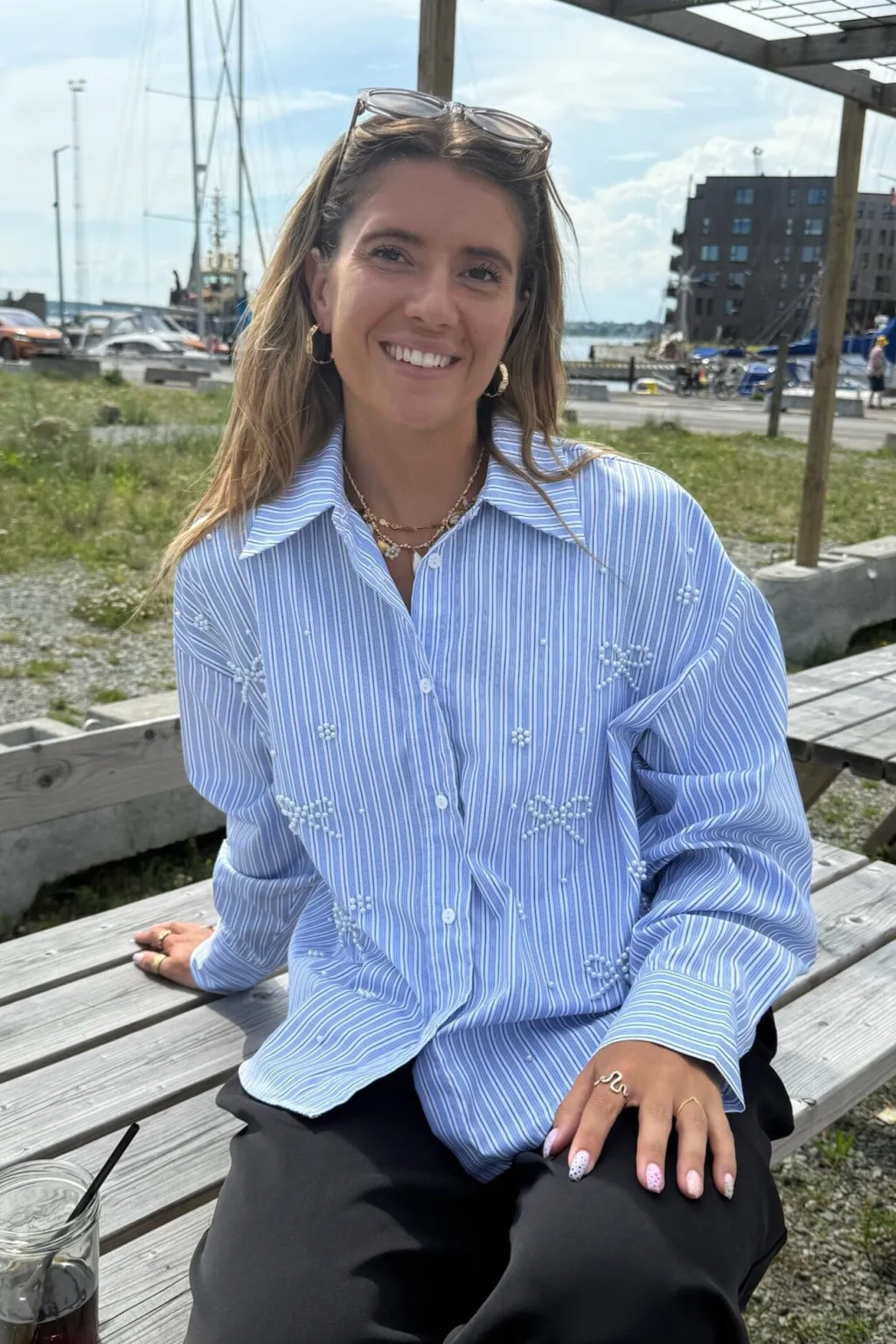 Pearl Bow Shirt 160786C