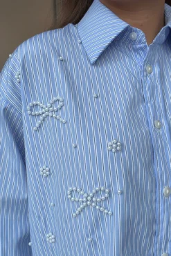 Pearl Bow Shirt 160786C