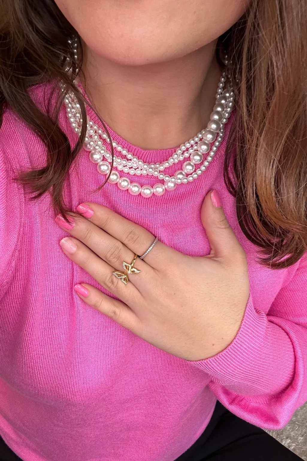 Pearl On Pleal Necklace