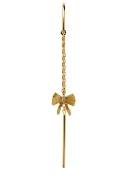 Petit Bow Double Chain Earring