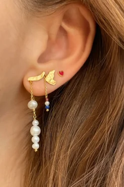 Petit gold splash Earring Chains & French Kiss 1306-02-S