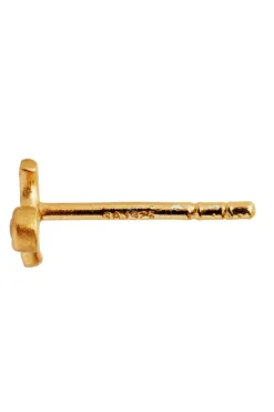 Petit Wave Earring Goldenen With Stone