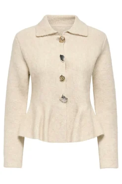 Pgrachel L/S Peplum Cardigan Knt