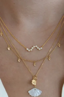 Plain Pendant Chain Short Goldenen