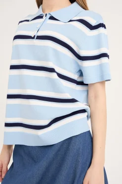 Polo Stripe Knit Blouse AV5060