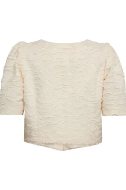 Rachelcc Crop Tie Ss Shirt 35801