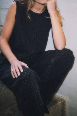 Rissa Bedazzled Denim Top 164461