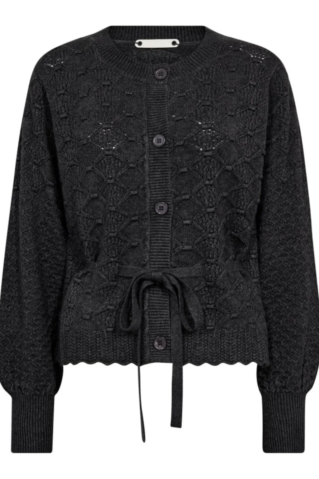 Rowcc Pointelle Tie Cardigan 32241