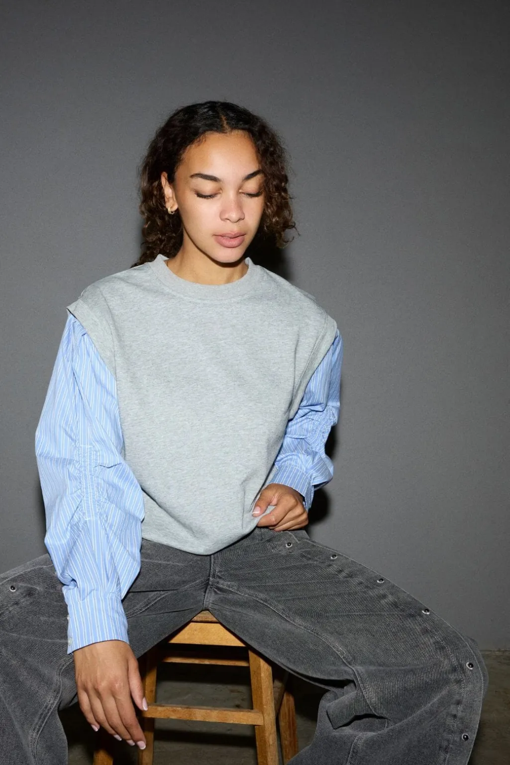 Sabinacc Mix Shirt Sweat 47010