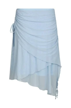 Saffron Asymmetric Mesh Skirt 165642