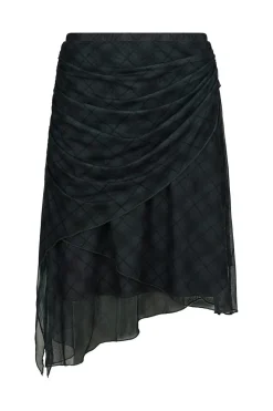 Saffron Check Mesh Skirt 167206