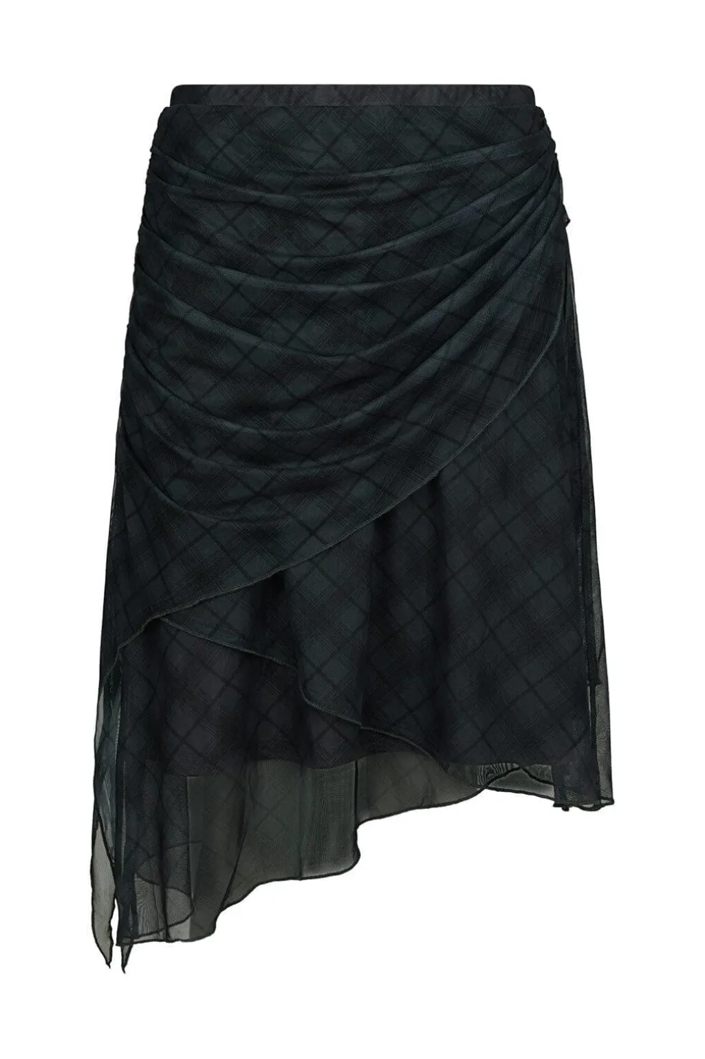 Saffron Check Mesh Skirt 167206