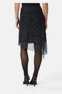 Saffron Check Mesh Skirt 167206