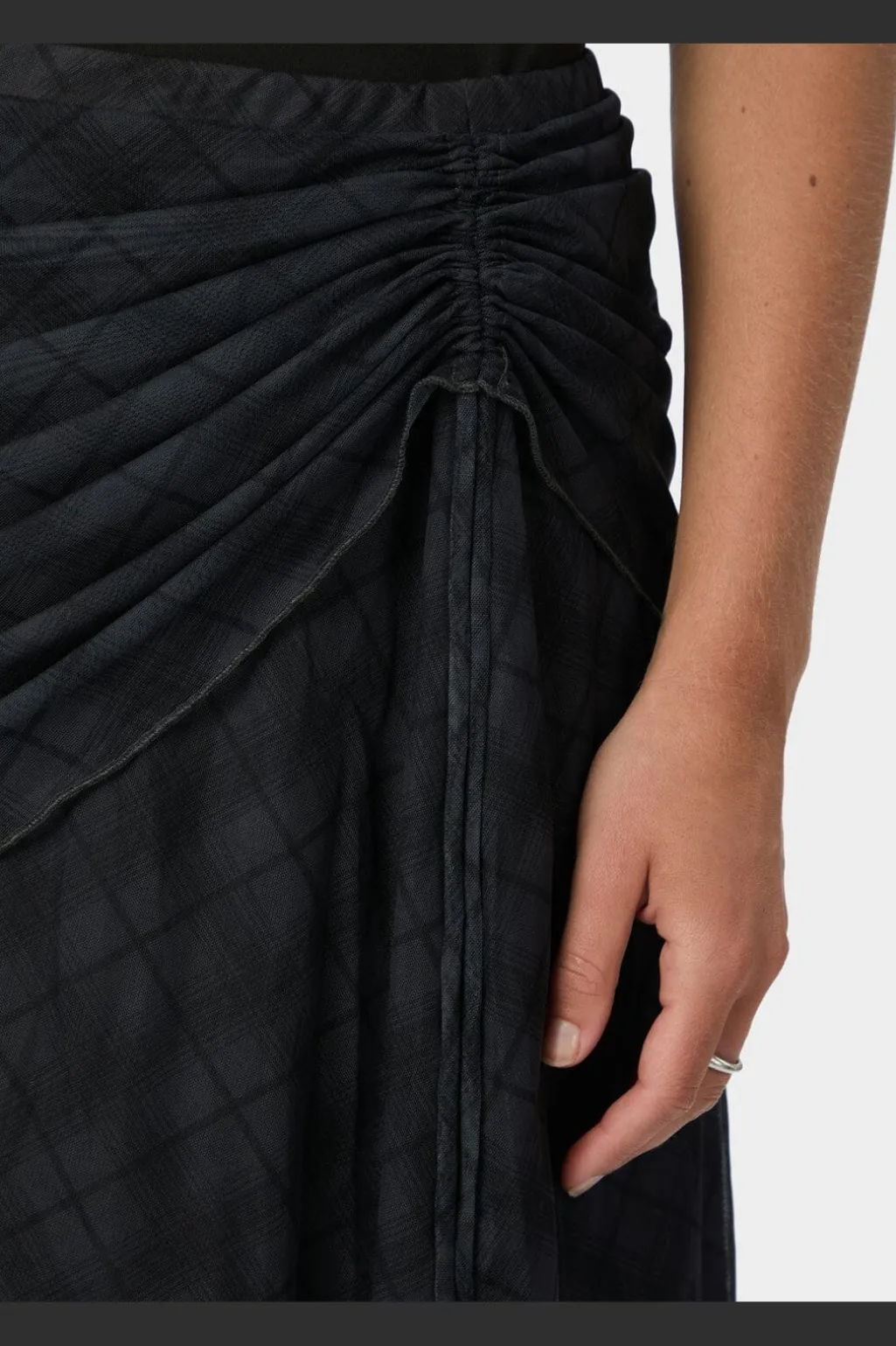 Saffron Check Mesh Skirt 167206