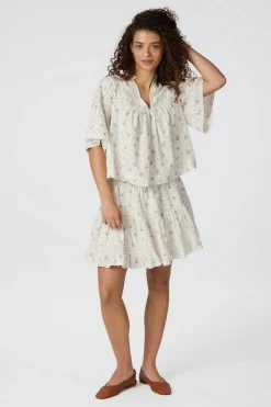 Siama Dobby Flower Blouse 165279