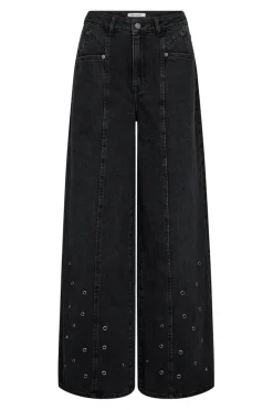 Sifcc Eyelet Wide Jeans 31586