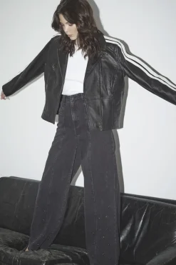 Sifcc Eyelet Wide Jeans 31586