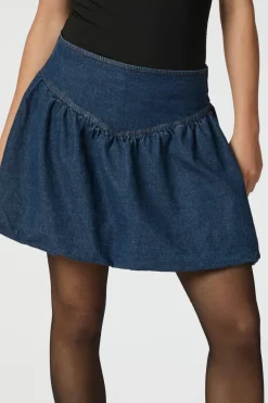 Solar Denim Balloon Skirt 165053