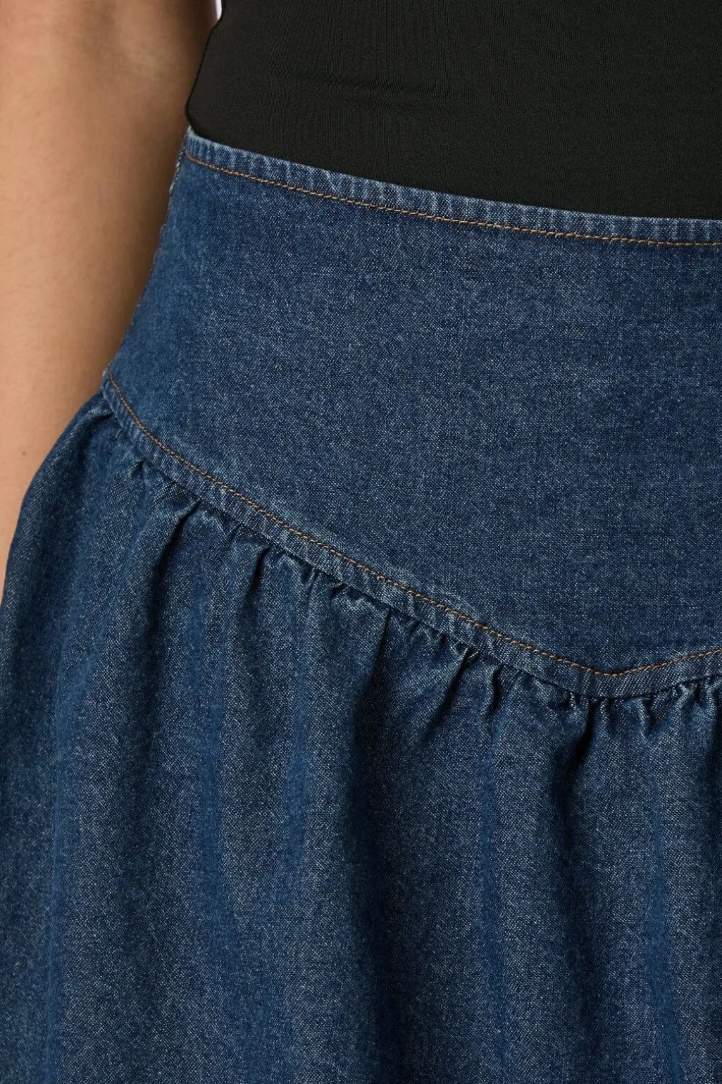 Solar Denim Balloon Skirt 165053