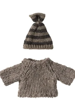 Strikket Sweater Og Hue, Mus, Storebror