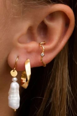 Twisted Hammered Creol Earring