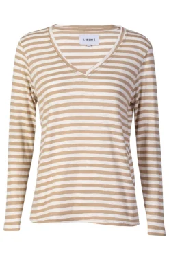 Ulla-Ls-Vneck-Stripe-Tshirt 22160