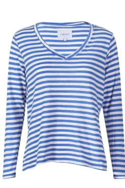 Ulla-Ls-Vneck-Stripe-Tshirt 22160