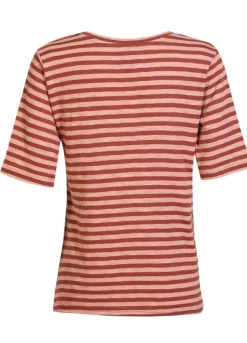 Ulla-Ss-Vneck-Stripe-Tshirt 21674