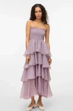 Vmdelilah Sl Smock Ruffle Dress