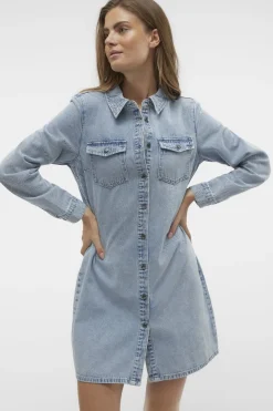 Vmjennie Ls Short Denim Dress Mix