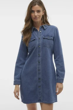 Vmjennie Ls Short Denim Dress Mix