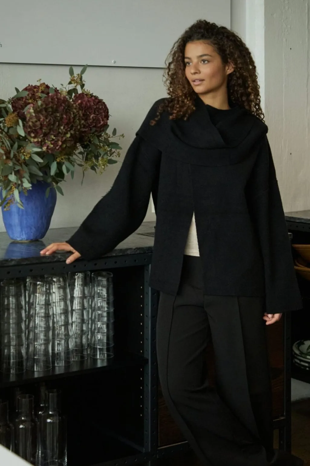 Wals Knit Scarf Blouse 166203