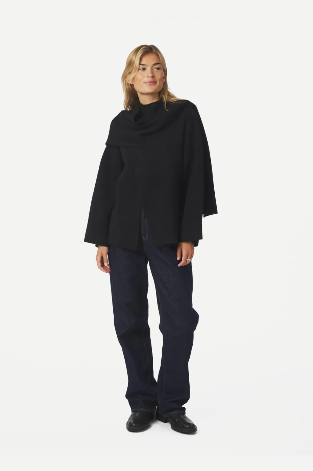 Wals Knit Scarf Blouse 166203