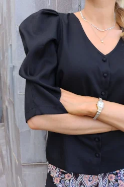 Winnie V Button Blouse 22315