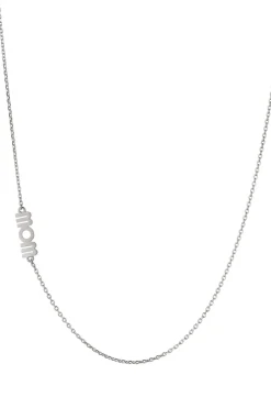 Wow Mom Necklace Silver