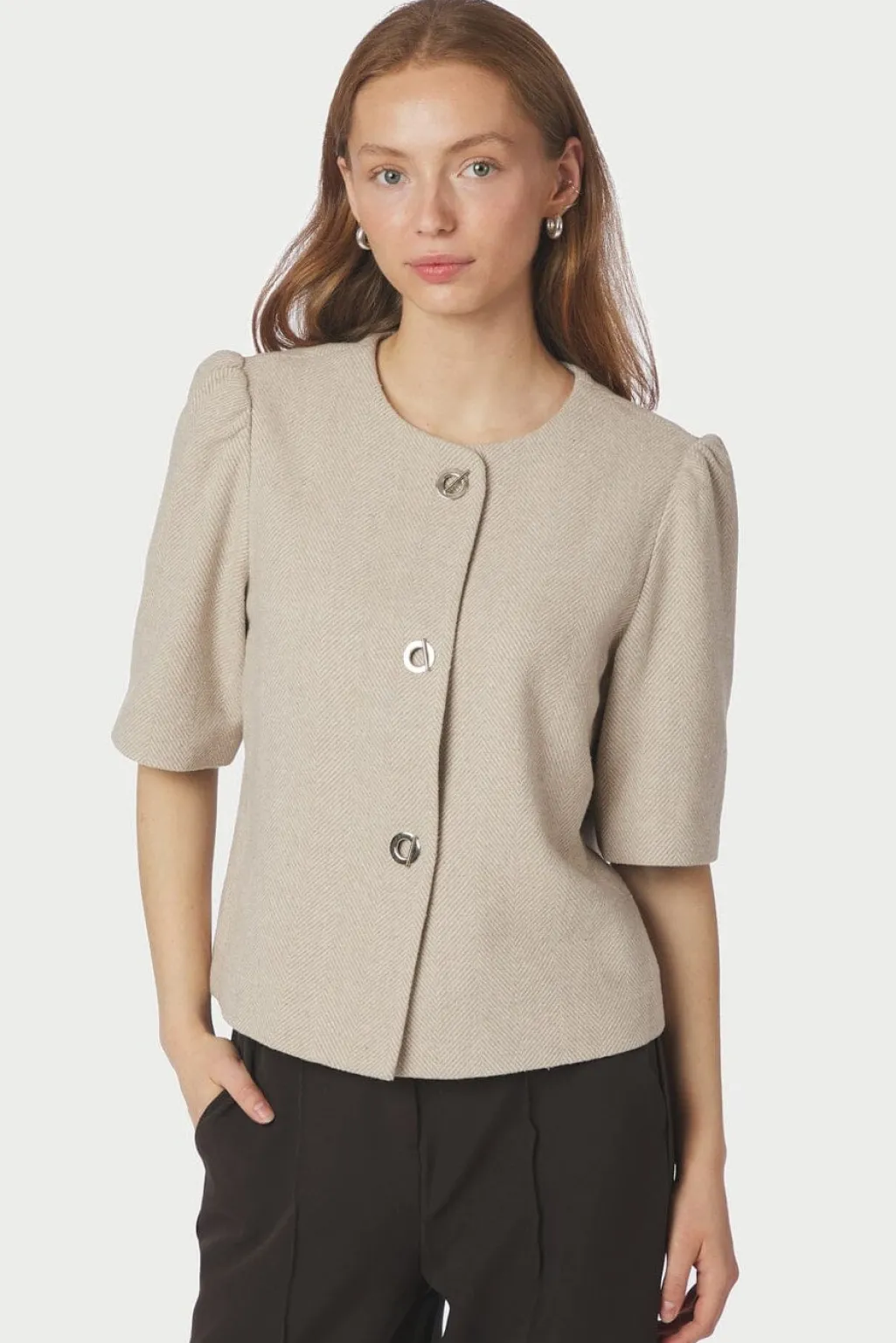 Xanthe Light Herringbone Blazer 167111