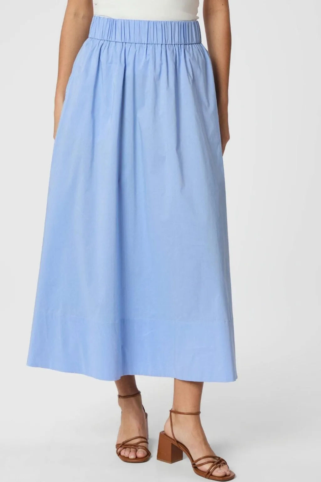 Yara Long Poplin Skirt 163076