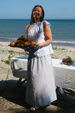 Yara Stripe Long Skirt 165286