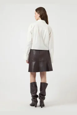 Yascolly Naplon Leather Skirt