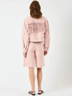 Yassun Ls Crop Denim Jacket Fest