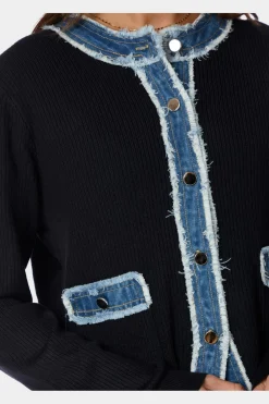 Zelma Knit Denim Cardigan 167245